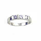 Sterling Silver Baby Ring with Alexandrite CZ - Sizes: 1-4