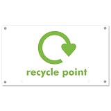 Sseco Recycle Point Board Top Sign Foam PVC for Recycle Hangers 400x225x3mm Ref Env13