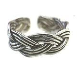 Hawaiian Jewelry Sterling Silver Sailor's Weave Toe Ring