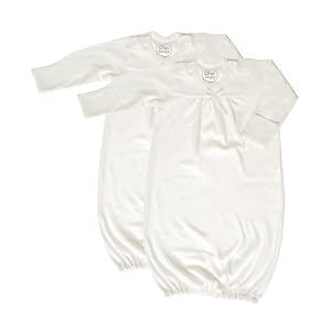 giggle Better Basics Baby Gowns - Set Of 2 (organic Cotton)