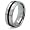 Titanium Ring with Black Resin Inlay - Size 10