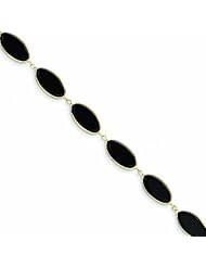 Genuine 14K Yellow Gold 8.25In Polished Genuine Fancy Onyx Bracelet 5 Grams Of Gold 100% Satisfaction Guaranteed.
