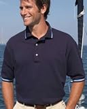 Pique Nautical Stripe Trim Sport Shirt