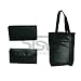 Foldable Pouch Reusable Grocery Bag 10 Pack - Black