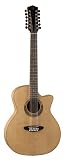Luna Muse 12 String Cutaway Acoustic Guitar, Maple