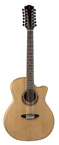 Luna Mus Gac-12 Muse Electro Acoustic 12 String Guitar With Celtic Design Rosewood Inlay And Preamp/tuner
