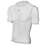 Sub Armour Dual short sleeve baselayer under shirt skin, White, Small Youth