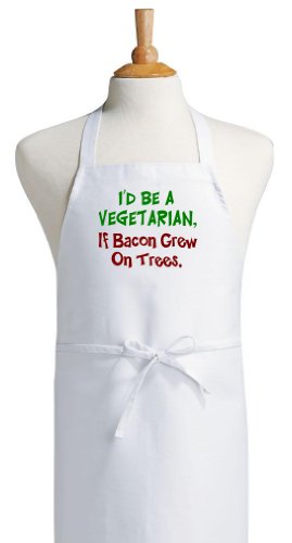 I'd Be A Vegetarian If Bacon Grew On Trees Funny Apron