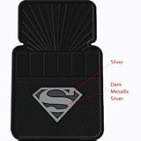 Superman DC Comics Silver Flake 2 Pc Floor Mats Set