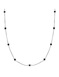 Black Diamonds by The Yard Necklace Bezel-Set 14k White Gold (3.00ct)