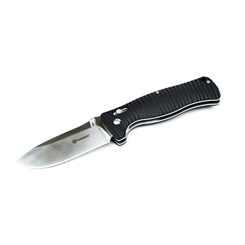 Ganzo G720-BK Tactical Folding Knife Multi Tool Window Breaker 440C Blade Black G10 Handle w/ Paper Box & Draw String Bag G720