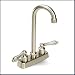 Tools & Hardware : Brushed Nickel Bar Faucet - Twin Lever Handles