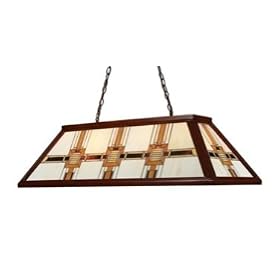 Mission Tiffany Wood Billiard Pendant 44 L" Landmark Lighting 70072-4