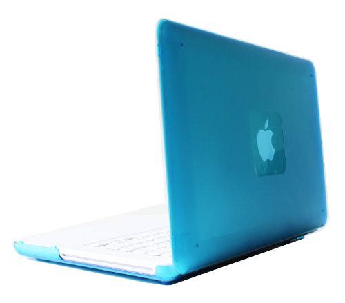 Aqua mCover® Hard Shell Cover Case + Free Keyboard Skin for A1342 White Unibody MacBook 13-inch (Model No. A1342, Order # MC207LL/A MC516LL/A, released after Oct. 20, 2009)