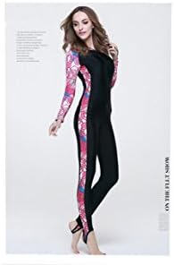 AZSHARAA diving suit sunscreen diving suits long-sleeved hooded style snorkeling jellyfish wetsuit (Ms. Pink, XXXL)