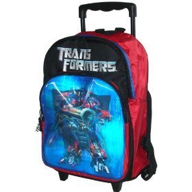  Transformers Rolling Backpack - Full size Transformers Wheeled Backpack ( Red )
