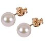 18ct Yellow Gold 'AAA' Akoya Cultured Pearl Stud Earring