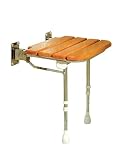 AKW Wooden Slatted Fold Up Shower Seat