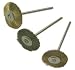 Mounted Metal Wheels- Crimped, Brass, Pack of 6