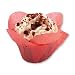 Hoffmaster 611115 Lotus Cup Cupcake Wrapper/Baking Cup, 2" Diameter x 2-3/4" Height, Large, Red (10 packs of 250)