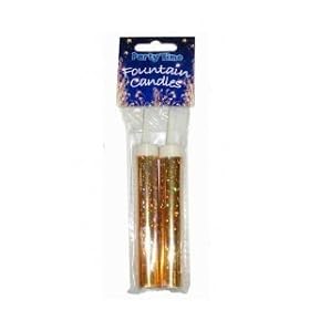 Gold Sparkling Ice Fountain Candles - Pack of 2