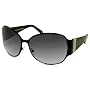 Juicy Couture Queen S Sunglasses, Satin Black Frame/ Grey Gradient Lenses/ Crystals-Rhinestones