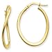 14k 2mm Polished Tapered Twist Hoop Earrings - title=