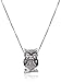 Sterling Silver White Diamond Owl Pendant Necklace (1/10 cttw, I-J Color, I3 Clarity)