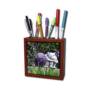 WhiteOak Photography Nature Scenes - Little gargoyle sitting - Tile Pen Holders-5 inch tile pen holder