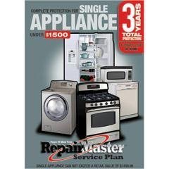 Warrantech Repair Master Three (3) Year Extention Warranty for Appliances