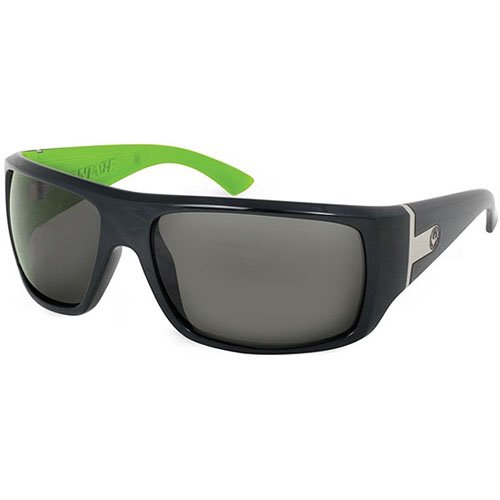 Dragon Sunglasses Vantage Medium Fit Eyewear - Dragon Alliance Men's Sports Shades - Color: Jet Lime/Grey, Size: One Size Fits All On Sale