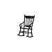 Dollhouse Miniature Gloucester Rocking Chair, Black