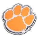 Clemson Tigers Color Chrome Metal "Paw" Auto Emblem