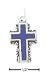 Sterling Silver Enamel Cross With Scrolled Edges Charm