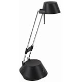 Height Adjustable Halogen Desk Lamp in Black