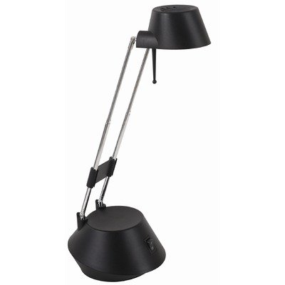 Height Adjustable Halogen Desk Lamp in Black