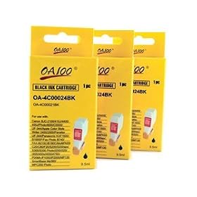 Canon Compatible BCI-24 (BCI24) Ink Cartridges Multi 3-Pack: 3 Black