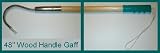 Fishing Gaff 4 feet, Wooden Handle Stainless Steel Hook