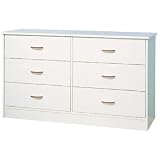 Pure White 6 Drawer Dresser