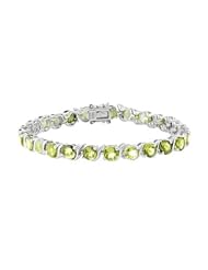 Effy Jewlery Sterling Silver Peridot 7" Bracelet, 10.80 TCW
