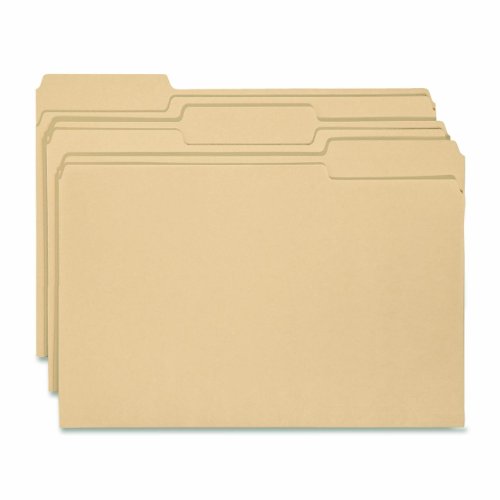 Smead File Folder with Antimicrobial Product Protection, 1/3-Cut Tab, Letter Size, Manila, 100 per Box (10338)