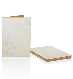 10 Cream & Gold Thank You Cards