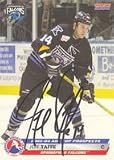 Jeff Taffe, Springfield Falcons - AHL Autographed Card