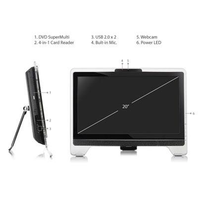 Bb 20-WXGA+ Aio Nontouchscreen Intel BGA479 Penryn Ion MX4G DVDrw
