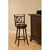 Glenmont Swivel Counter Stool (Cherry/ Bronze Accents) (38.75"H x 17.5"W x  ....