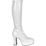60s 70s Sexy Groovy White Abba Platform Boots Size 9.5