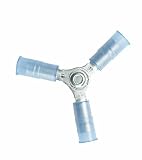 Ancor 230510 Marine Grade Electrical Nylon Insulated Double Crimp Funnel Entry 3-Way Connector (16 to 14-Gauge)
