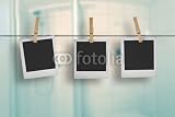 Wallmonkeys Peel and Stick Wall Decals - Old Film Frames Blanks on a Rope, Historical Polaroid Photo - Removable Graphic