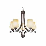 Bel Air New Century 5 Light Antique Bronze Chandelier 6185 ABZ