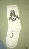 Shih Tzu Puppies Dogs Woof Ladies Socks 9-11